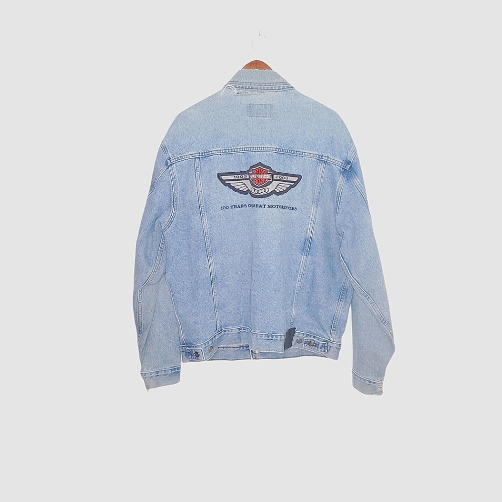 Harley Davidson Jean Jacket - Picture 2 of 8